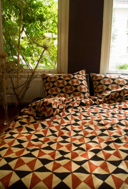 "Herbally Dyed Hand Block Printed Cotton Duvet Cover " - image 1
