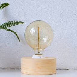 Chic Small Table Lamp For A Scandinavian-Inspired Home Decor, Rustic Bedside Lamp, Modern Light Fixture - thumbnail 3