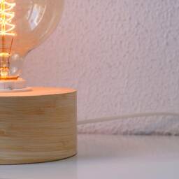 Chic Small Table Lamp For A Scandinavian-Inspired Home Decor, Rustic Bedside Lamp, Modern Light Fixture - thumbnail 4