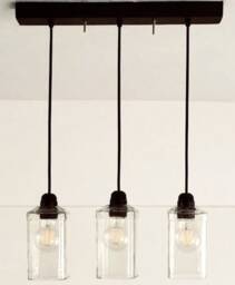 Industrial Light Fixture - Chandelier Ceiling Lamp Made From Jack Daniels For Home, Bar & Kitchen Island - thumbnail 3