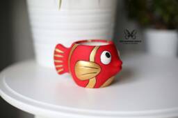 Fish Pot , Haft Seen , Sofreh Haftseen, Sin Happy Nowruz, Persian Handmade Made in UK - thumbnail 1