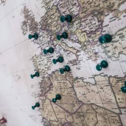 Antique Style World Map Modern 2026 Cotton Canvas Wall Art - thumbnail 4