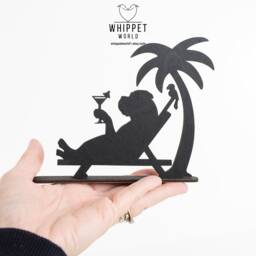 Bullmastiff Beach Ornament Laser-Cut Dog Silhouette Tv Topper - thumbnail 3