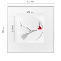 Ps - Round, Minimalist Sculpture, Wall Sculpture Set, Customized Wall Art, Abstract Silver Art - thumbnail 2