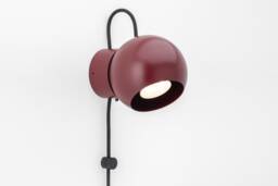 Hanson Wall Sconce Burgundy Plug-In On/Off Switch Bedside Lamp