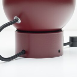 Hanson Wall Sconce Burgundy Plug-In On/Off Switch Bedside Lamp - thumbnail 3