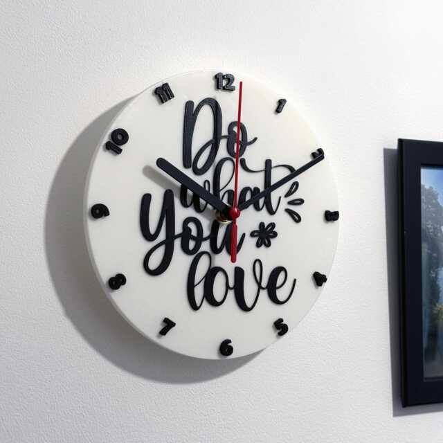 Do What You Love Sayings Quote Clock Wall Mounted Colourful - image 1
