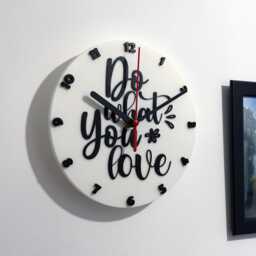 Do What You Love Sayings Quote Clock Wall Mounted Colourful
