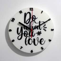 Do What You Love Sayings Quote Clock Wall Mounted Colourful - thumbnail 3