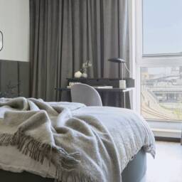 Premium Soft Light Grey Velvet Curtains Drapes Custom Modern Home Decor Bedroom Living Room - thumbnail 3