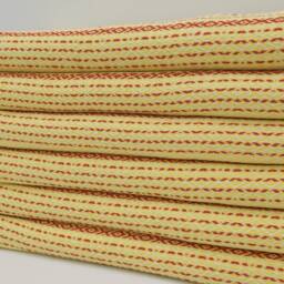 Turkish Towel, Turkish Peshtemal, 40''x70'', Yellow Towel, Cotton Towel, Red Striped Towel, Beach Towel, Small Diamond Towel, B2-K??rm??z?? - thumbnail 3