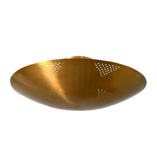 Perforated Brass Dome Chandelier Mid Century Sputnik Flush Mount Light - image 1