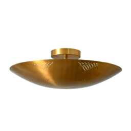 Perforated Brass Dome Chandelier Mid Century Sputnik Flush Mount Light - thumbnail 2