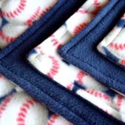 "Baseball Double-Sided Sports Fleece Blanket - Handmade 70"" X 56" - thumbnail 4