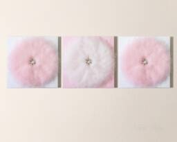 Set Of 3 Large Flower Wall Hanging - 3D Floral Decor Nursery & Kids Room Accent Boho Blossom Art Baby Shower Gift - thumbnail 1
