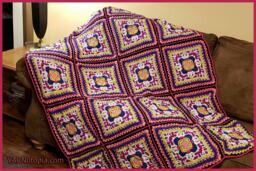 Digital Download PDF Written Crochet Pattern For The Colorful Visions Afghan Blanket - thumbnail 1