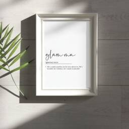 Glamma Print, Glamma Gift, Glamma Definition, Picture, Glamma, Card, Gifts For Grandma, Gran Print, Grandma Print - thumbnail 2