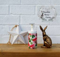 Soap Dispenser Emma Bridgewater Pink Pansy Pansies Hand Wash Decoupaged Glass Handmade