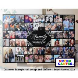 Family Quote Personalised Photo Collage Wall Art Framed Canvas Print Handmade Gift For Grandparents Wife Best Friend Mum Dad Birthday - thumbnail 3
