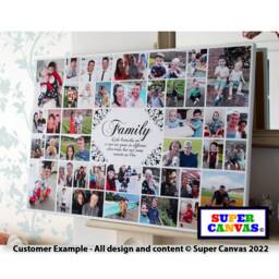Family Quote Personalised Photo Collage Wall Art Framed Canvas Print Handmade Gift For Grandparents Wife Best Friend Mum Dad Birthday - thumbnail 1