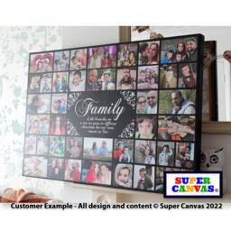 Family Quote Personalised Photo Collage Wall Art Framed Canvas Print Handmade Gift For Grandparents Wife Best Friend Mum Dad Birthday - thumbnail 2