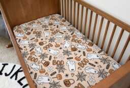 Halloween Ghosts - Orange Boo, Bedding, Duvet Covers, Fitted Sheets, Festive Bedding, Spooky Halloween, Pumpkins Kids Bedding