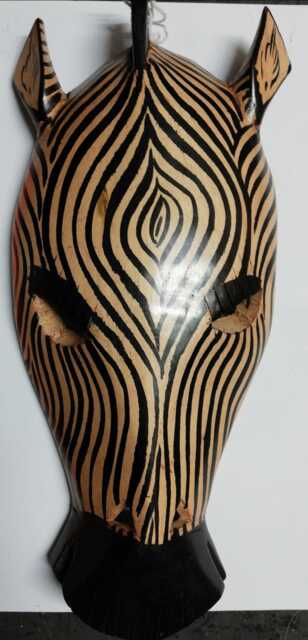 African Zebra Mask From Kenya - image 1