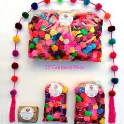 Pom Garland Christmas Tree Decor, Handmade Gift, Ships From Usa - thumbnail 4