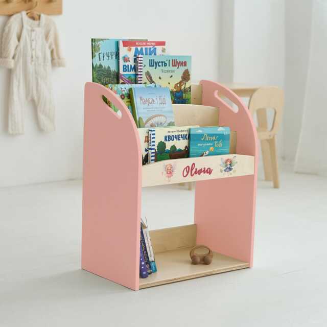 Montessori Kids Room Bookcase, Baby Bookshelf, Children Book Storage, Christmas Toddler Gift - image 1