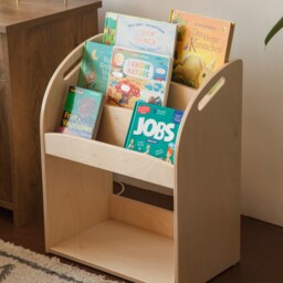 Montessori Kids Room Bookcase, Baby Bookshelf, Children Book Storage, Christmas Toddler Gift - thumbnail 2