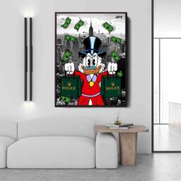 Rolex Duck - Canvas Alec Monopoly Inspired - Wall Decor- Motivation Money Pop Art Large Canvas- Street Dom Perignon - thumbnail 3