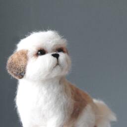 Custom Made Dog Portrait, Needle Felted Dog, Shih Tzu, Malta Bichon, Lhasa Apso Or Any Other Breed - Made To Order
