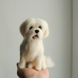 Custom Made Dog Portrait, Needle Felted Dog, Shih Tzu, Malta Bichon, Lhasa Apso Or Any Other Breed - Made To Order - thumbnail 3
