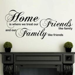 Home & Family Quote Wall Decal Modern Vinyl Art Sticker - thumbnail 3