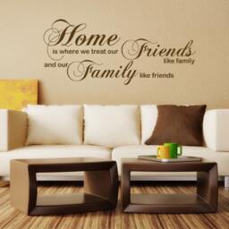 Home & Family Quote Wall Decal Modern Vinyl Art Sticker - thumbnail 2