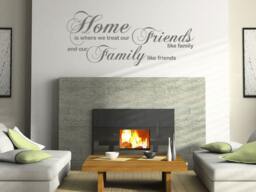 Home & Family Quote Wall Decal Modern Vinyl Art Sticker - thumbnail 1