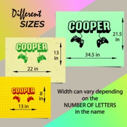 In-Style Decals Wall Vinyl Decal Home Decor Art Sticker 3D Personalized Name Boy Girl Gamer Controller Computer Video Game Room Design 2510 - thumbnail 2