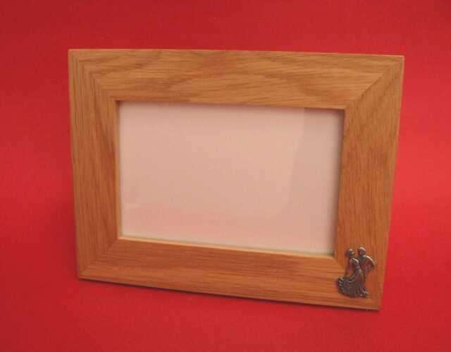 "Ballroom Dancer Design Real Oak Picture Frame 4"" X 6" - image 1