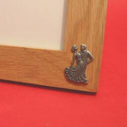 "Ballroom Dancer Design Real Oak Picture Frame 4"" X 6" - thumbnail 2