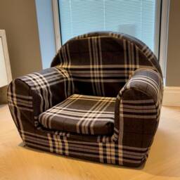 Foam Kids Chair - Charcoal Grey Children's Armchair, Lightweight Toddler Seat, Removable Washable Cover, Playroom Or Bedroom, Handmade in UK - thumbnail 2