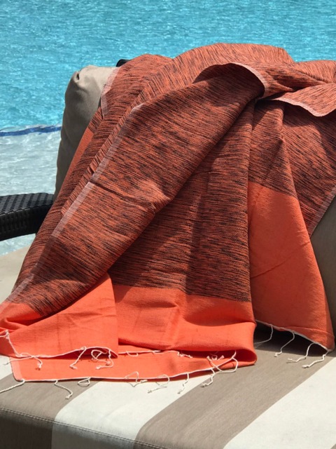Large Turkish Bath Towel Hand Loomed Peshtemal Fouta Cotton Beach Pool Quick Dry - image 1