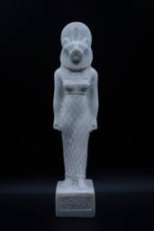 Egyptian Statue Of Goddess Sekhmet Marble White Sculpture Stone Heavy Made in Egypt
