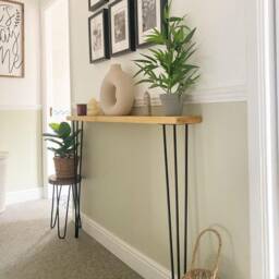 Rustic Radiator Cover With Hairpin Legs - Shelf - thumbnail 3
