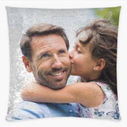Personalized Sequin Decorative Pillowcase - Pet Photo Pillow Throw Dog Cat - thumbnail 4
