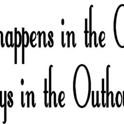Outhouse/Bathroom Vinyl Wall Decor Lettering Sticky Art Funny - thumbnail 2