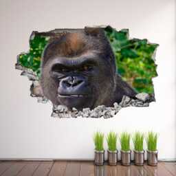 Gorilla Wall Decal Sticker Mural Poster Print Art Kids Bedroom Home Decor Et7 - thumbnail 2