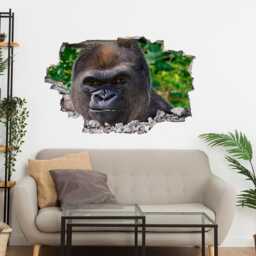 Gorilla Wall Decal Sticker Mural Poster Print Art Kids Bedroom Home Decor Et7 - thumbnail 3