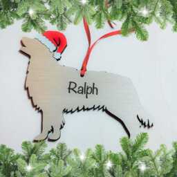 Personalised Golden Retriever Christmas Ornament Hand-Painted Dog Tree Decoration - thumbnail 2