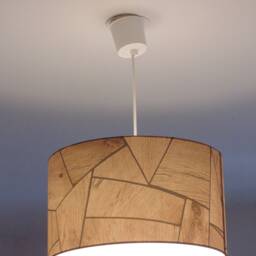 Lampshade Or Pendant Light With A Geometric Pattern in Oak Wood Parquet, Ideal Gift For Christmas, Birthdays, Children's Room, Baby Industrial Loft - thumbnail 3