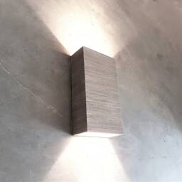 Handmade Gray Ceramic Wall Sconce Modern Up Down Led Light - thumbnail 2